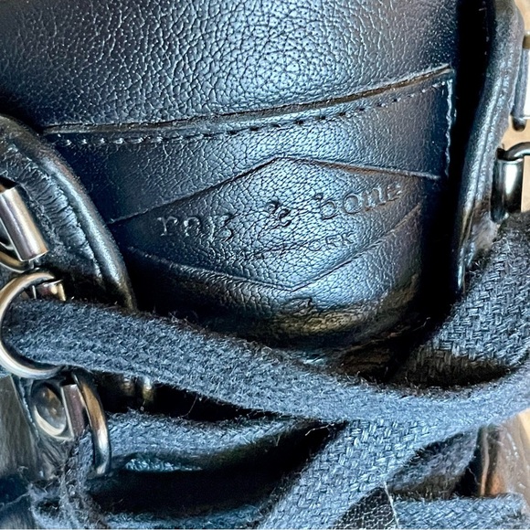 Rag & Bone Women’s Kent Leather High Top Sneakers Black EU Size 38.5 US Size 8.5 - Picture 14 of 14